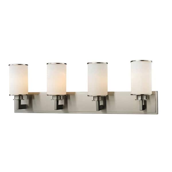 Unbranded Savannah 31.5 in. 4-Light Brushed Nickel Bath Vanity Light