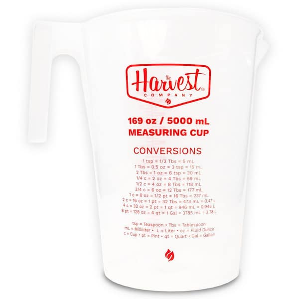 169 oz. / 5000 ml Calibrated Food-Grade Measuring Cup (1-Pack)