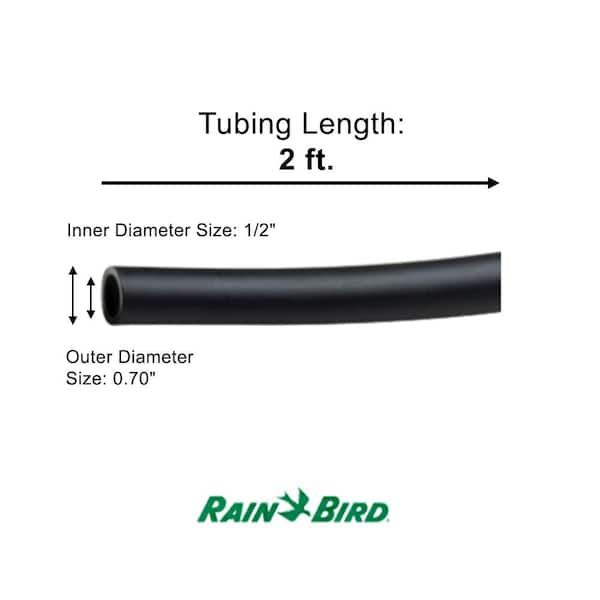 1/2 in. (0.70 in. O.D.) x 2 ft. Distribution Tubing for Drip Irrigation