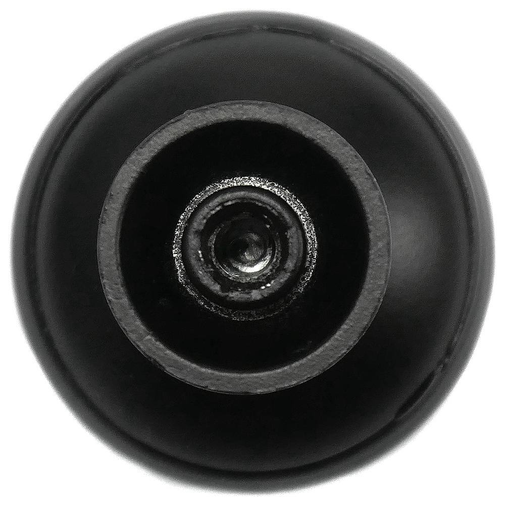 Matte Black Round Steel Cabinet Knob with Mounting Hardware