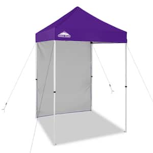 5 ft. x 5 ft. Blue Pop Up Canopy with 1 Removable Sunwall