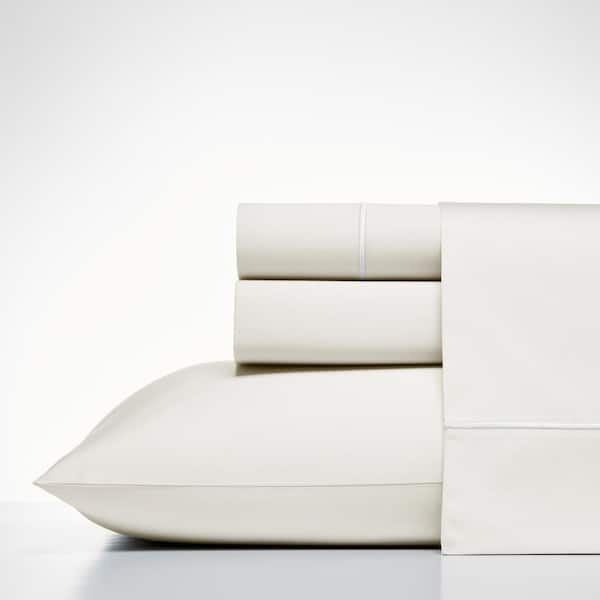 Nautica Regatta 4-Piece White Solid Cotton King Sheet Set