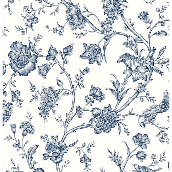 Blue Chinoiserie Fabric Wallpaper and Home Decor  Spoonflower