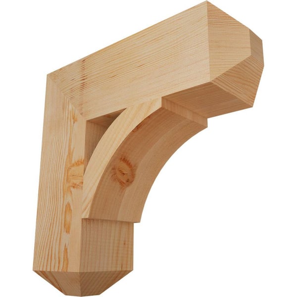 Ekena Millwork 5.5 in. x 20 in. x 20 in. Douglas Fir Thorton Craftsman Smooth Bracket