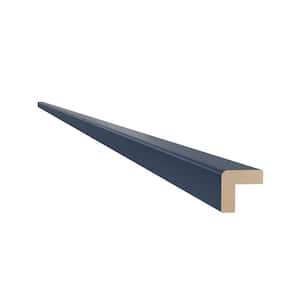 Arlington Vessel Blue Plywood Shaker Assembled Cabinet Edge Molding w Outside Corner 96 in W x 0.75 in D x 0.75 in H
