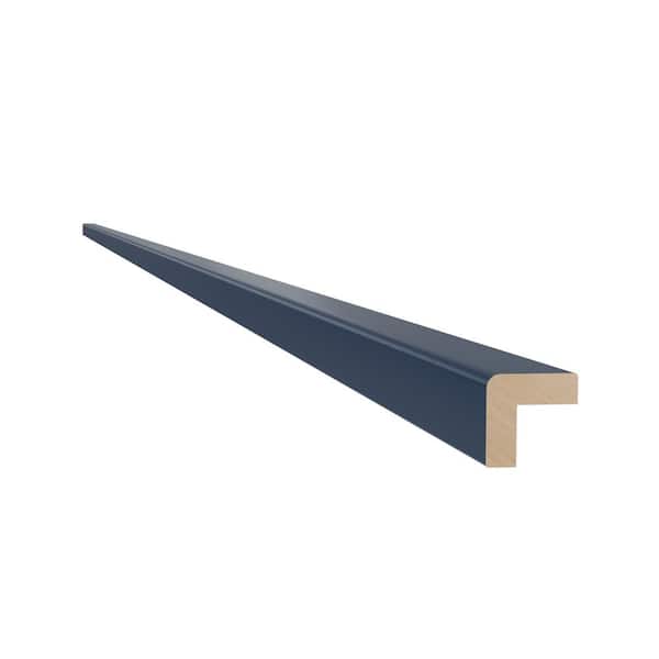 96 in. W x 0.75 in. D x 0.75 in. H Solid Wood Kitchen Cabinet Outside Corner Molding in Mythic Blue