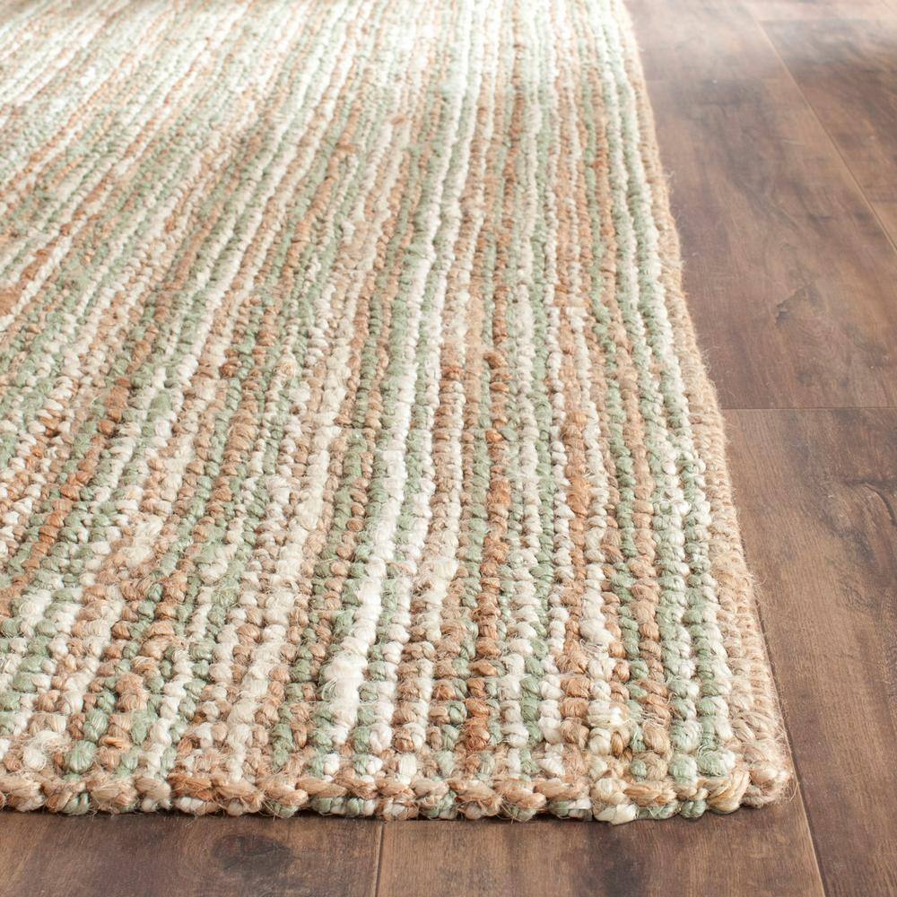Handwoven Sage and Natural Jute Area Rug