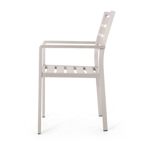 Modern Aluminum Outdoor Dining Chairs All-weather Patio Armchairs