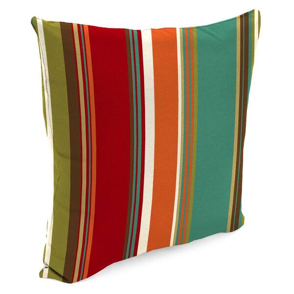 Jordan 9950PK1-4243D 18 x 18 in. Outdoor Pillow in Covert Stripe Fiesta