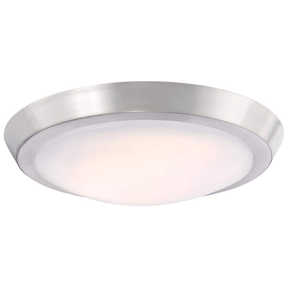 Sleek 11" Brushed Nickel LED Flush Mount Ceiling Light