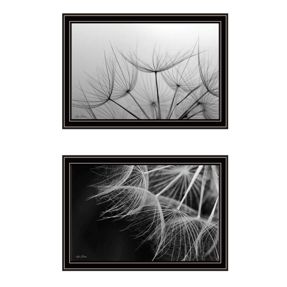 2-Pieces Delicate Beauty and Love Black Framed Wall Art Print 20 in. x 14 i