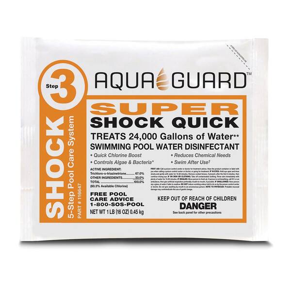 AQUAGUARD 1 lb. Super Shock Quick Pool Shock 24 per Case 30024AGD The