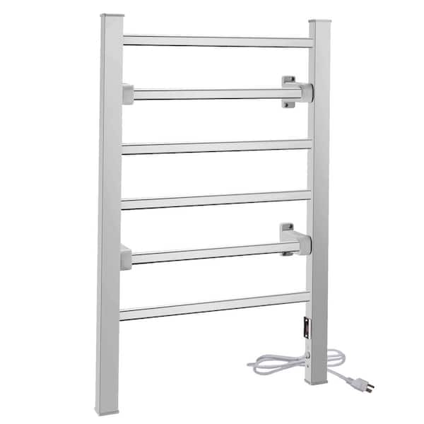 Anzzi Naples 6 Bar Wall Mounted Or Free, Towel Rack Warmers Electric