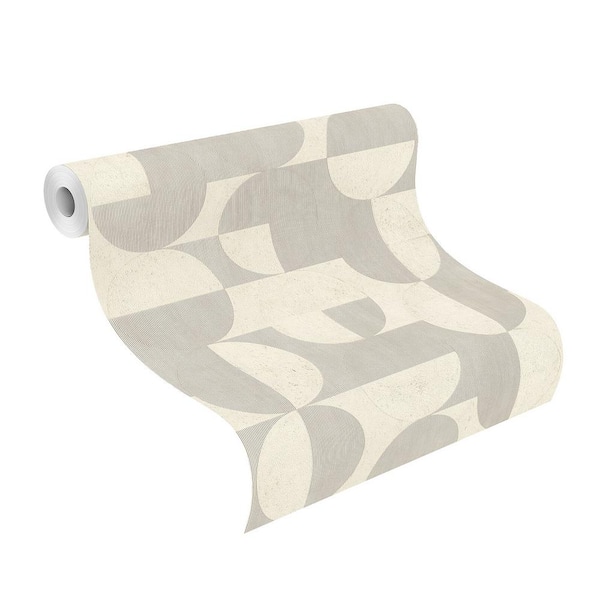 Barcelo Light Grey Circles Paper Non-Pasted Textured Wallpaper