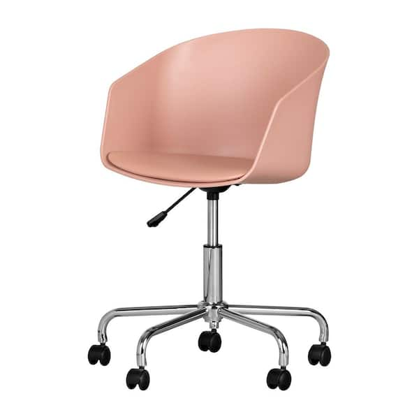 pale pink swivel chair