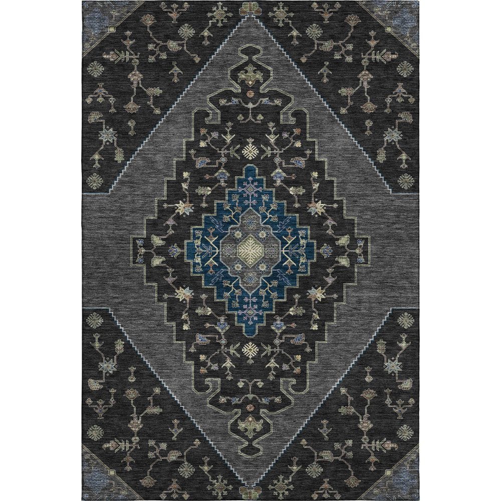 Mayfield Premium Machine Washable Abstract AMF2472 Black 10 ft. x 14 ft. Area Rug price history on PriceWatchPro