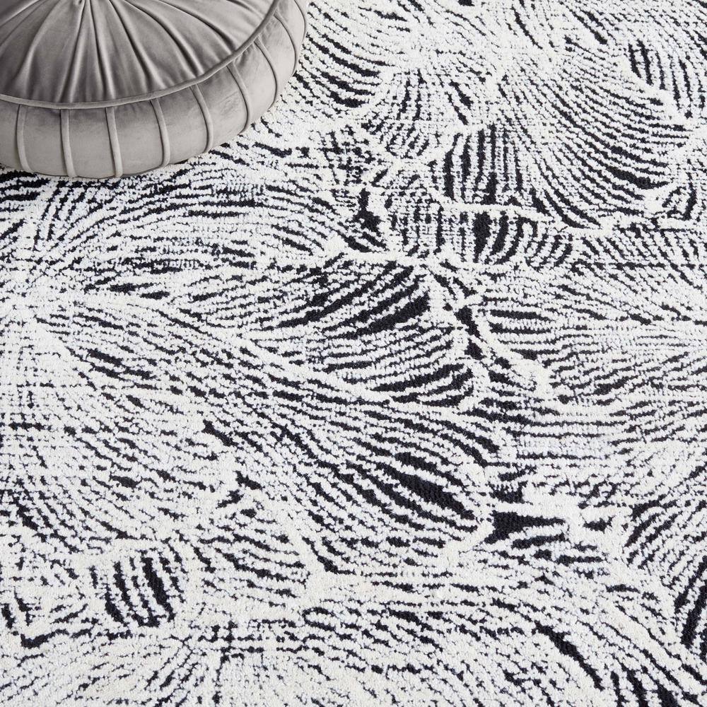 Ebony Black and Ivory Hand Tufted Wool Area Rug