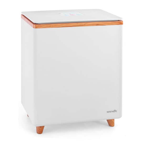 Electric Towel Warmer with WiFi-Single Touch, Holds 2pcs Large Bath Towels, Brown Natural Finish, 20L Capacity SLTLR660W