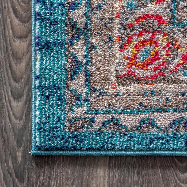JONATHAN Y Bohemian Flair Boho Vintage Medallion Blue/Yellow