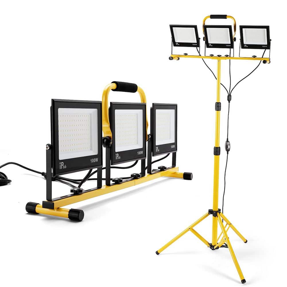 120V 21000 Lumen LED Work Light with Adjustable and Foldable Tripod Stand, Waterproof Lamp with Individual Switch price history on PriceWatchPro