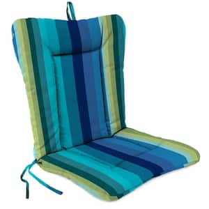 38 in. L x 21 in. W x 3.5 in. T Outdoor Wrought Iron Chair Cushion in Islip Teal