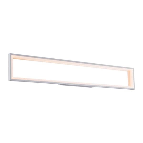 WAC Lighting Mirror 37 in. Titanium LED Vanity Light Bar and Wall 