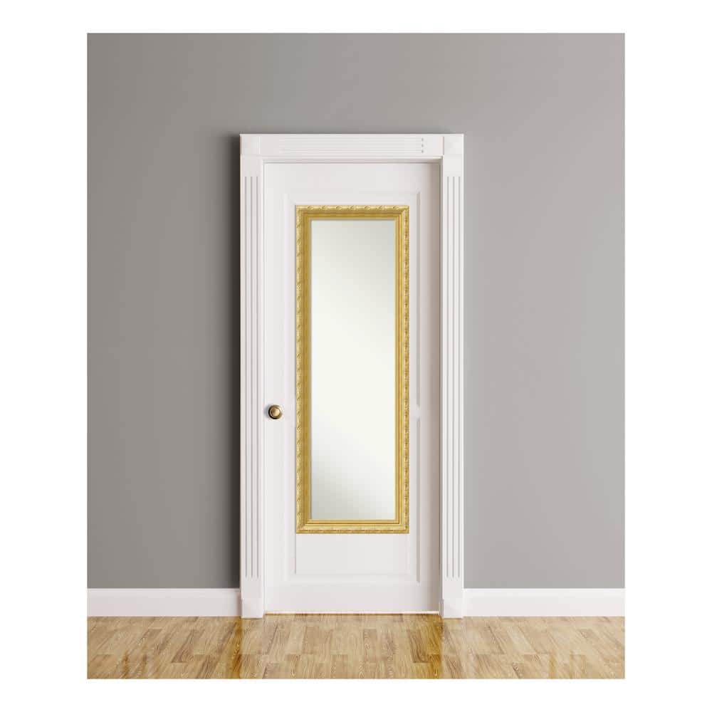 Large Rectangle Antique Gold Casual Mirror (52 in. H x 18 in. W)