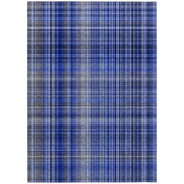 Addison Rugs Chantille ACN541 Navy 2 ft. 6 in. x 3 ft. 10 in. Machine Washable Indoor/Outdoor Geometric Area Rug