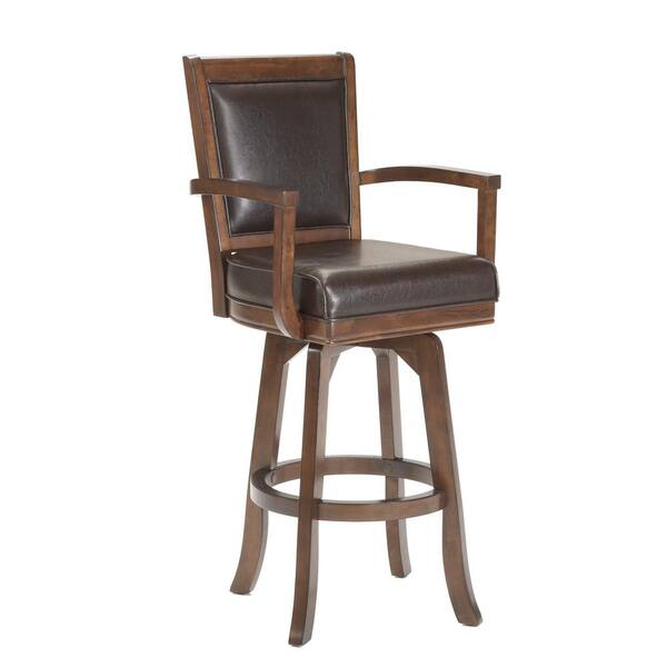 Hillsdale Furniture Ambassador 26 in. Rich Cherry Cushioned Bar Stool