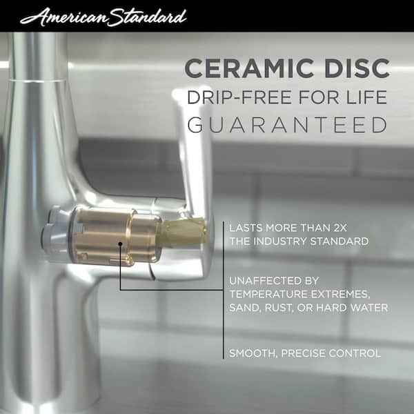 Stainless Steel American Standard 4175700.0750000002 2.2 GPM Colony Choice 1-Handle Kitchen Faucet