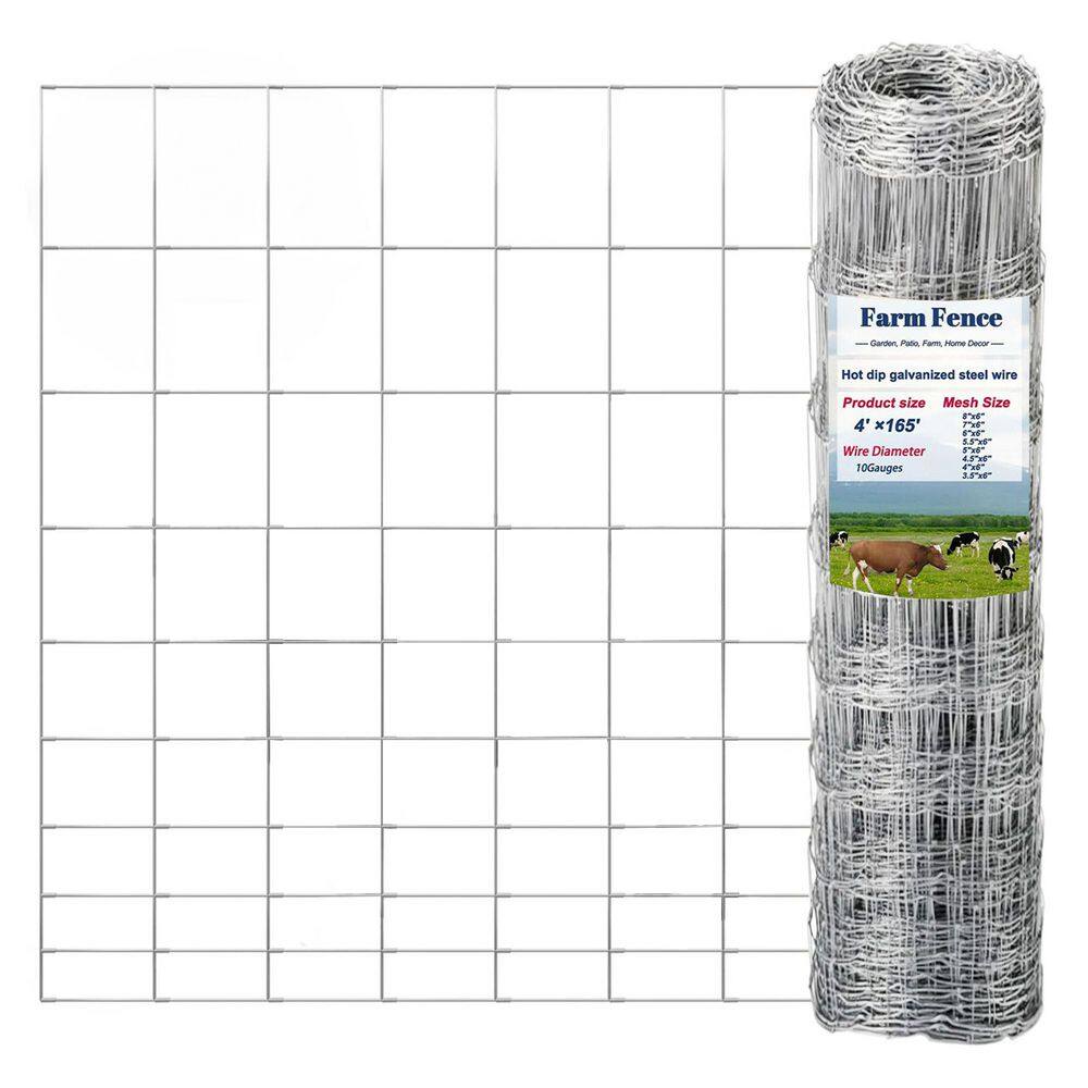 48 in. x 165 ft. 10-Gauge Reinforced Hot-Dip Galvanized Mesh for Cattle Fence Panel Pig Fence Panel, Grass Pasture Fence price history on PriceWatchPro
