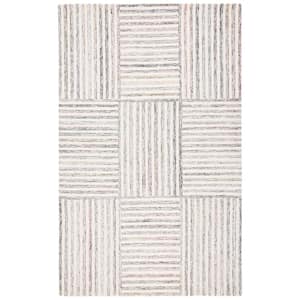 Metro Red/Ivory 8 ft. x 10 ft. Striped Area Rug