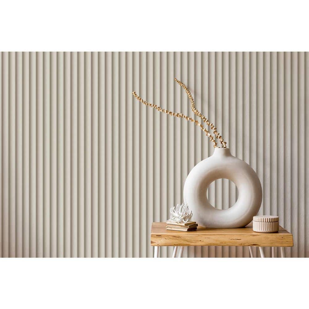 White Raiden Cream Ribbed Panel Wallpaper Sample price history on PriceWatchPro