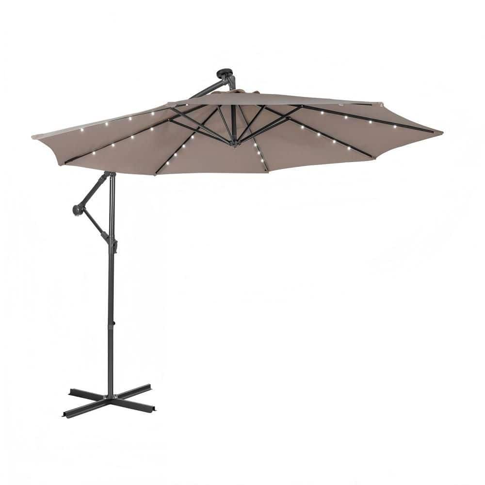 10 ft. Cantilever Patio Umbrella in Brown with Tilting System price history on PriceWatchPro