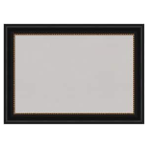 Manhattan Black Framed Grey Corkboard 28 in. x 20 in Bulletin Board Memo Board