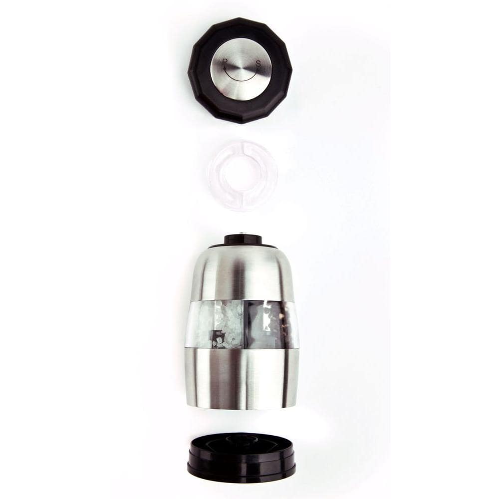 Stainless Steel Dual Chamber Salt and Pepper Grinder