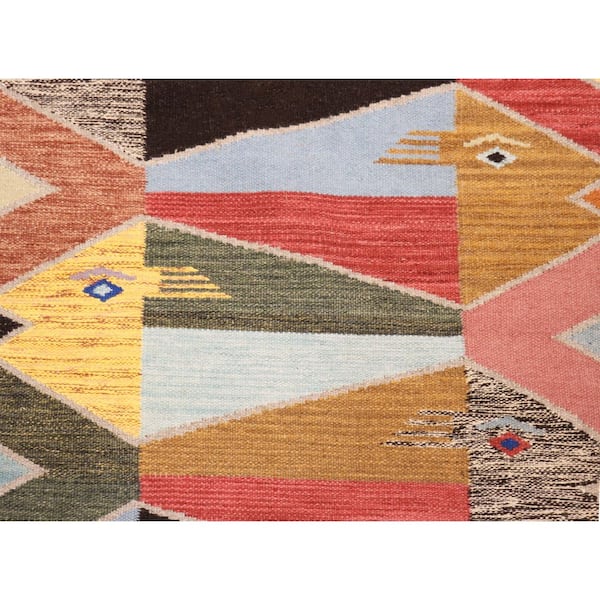 Tuscany Multi 2.07 ft. x 10 ft. Geomatric Area Rug