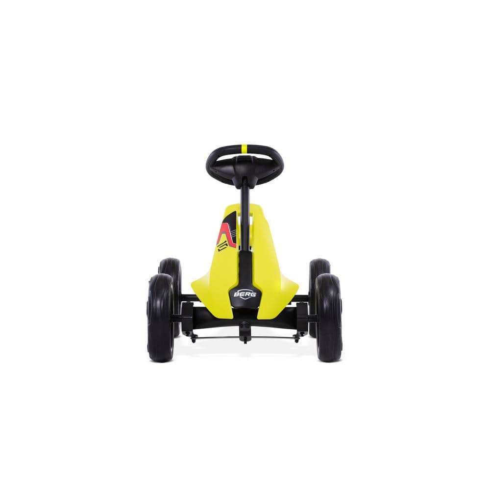 Yellow and Black Pedal Go-Kart with Adjustable Seat