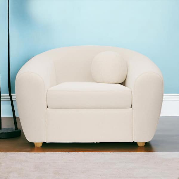 HomeRoots White Armchair Set of 1