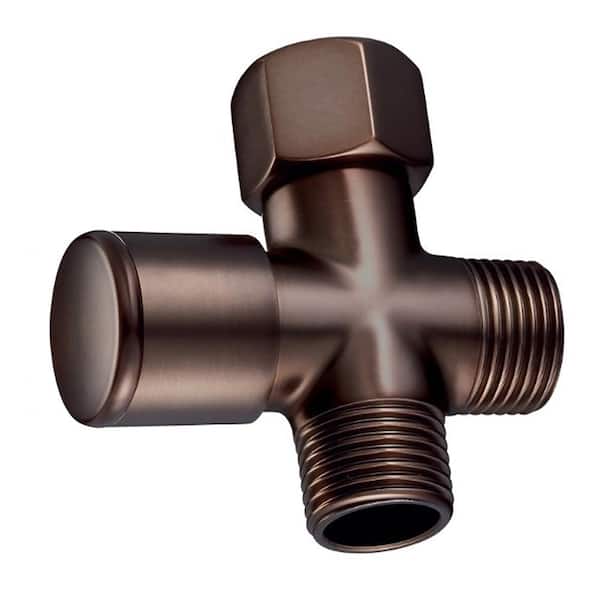 Westbrass 1/2 in. IPS Shower Arm Diverter Valve for Hand Held Showerhead and Fixed Spray Heads, Oil Rubbed Bronze