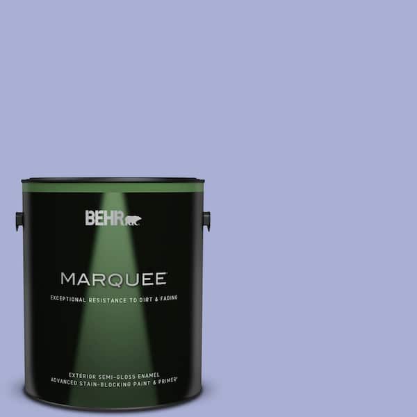 BEHR MARQUEE 1 gal. #MQ4-30 Lavender Wash Semi-Gloss Enamel Exterior Paint & Primer