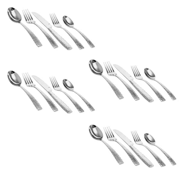 Elite Stonehenge 20-Piece Black 18/10 Stainless Steel Flatware Set (Service for 4)