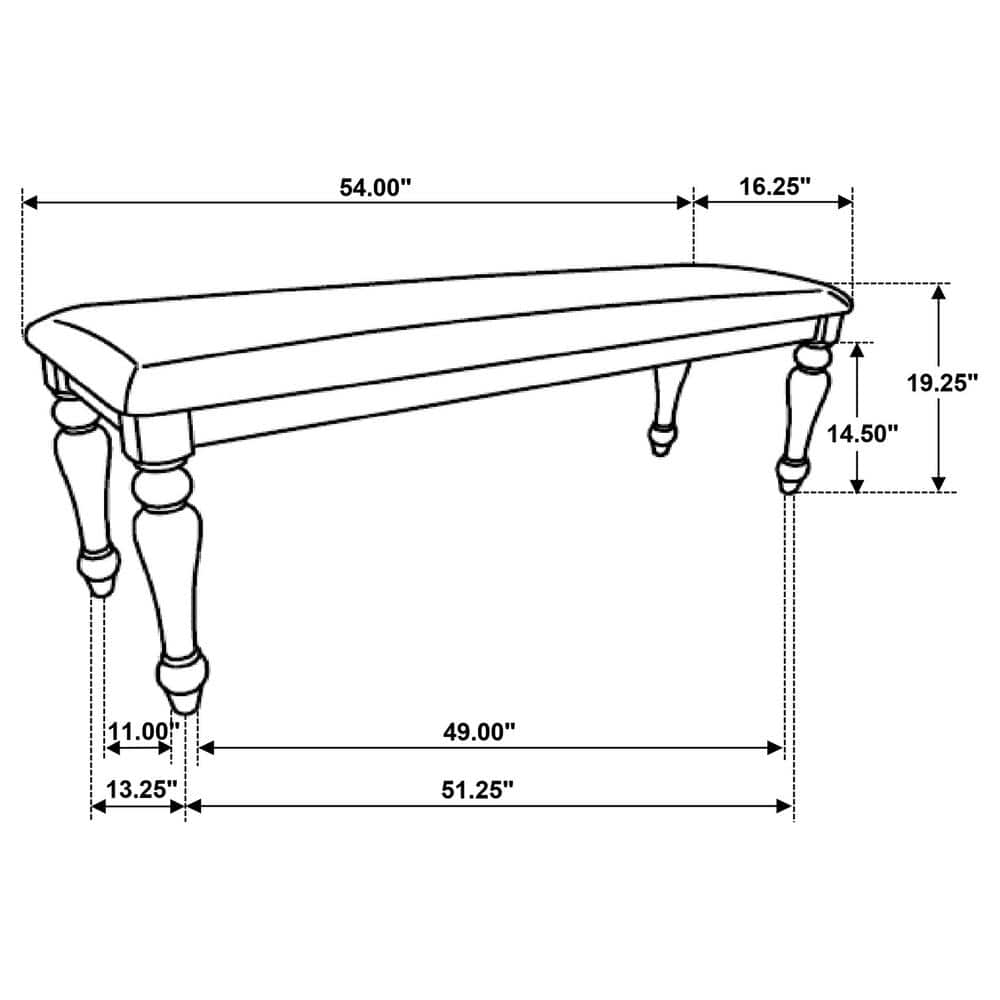 Bridget Beige and Brown Upholstered Dining Bench