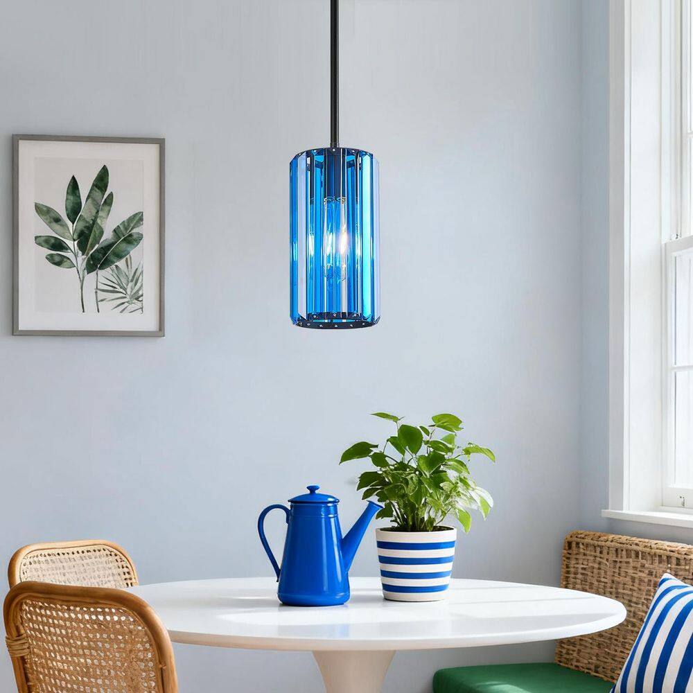 HomeLighting 40W 2-Light DarkBlue Modern Pendant Light Mini Crystal Adjustable Light Fixture for Kitchen, 2Pack price history on PriceWatchPro
