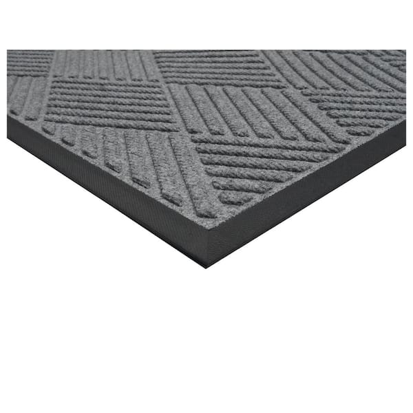 Graphite Grid Gray 36 in. x 60 in. Indoor/Outdoor Doormat