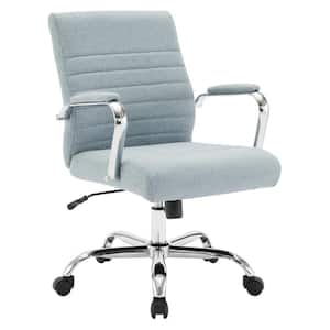 Mid-Back Fabric Adjustable Height Office Chair in Blue