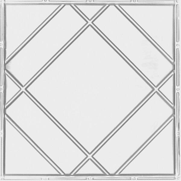 Shanko 517 White 2 ft. x 4 ft. Nail-Up Ceiling Tile