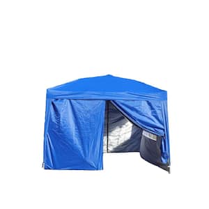 10 ft. x 10 ft. Outdoor Pop Up Gazebo Canopy Tent with 2 Removable Sidewall and Zipper, 4pcs Weight Sand Bag & Carry Bag