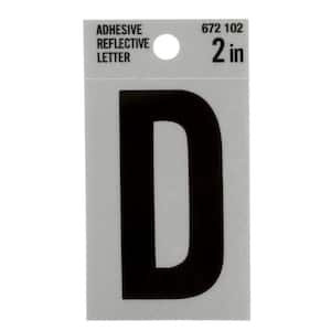 2 in. Vinyl Reflective Letter D