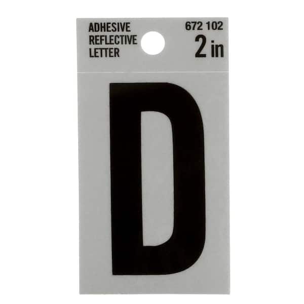 Everbilt 2 in. Vinyl Reflective Letter D